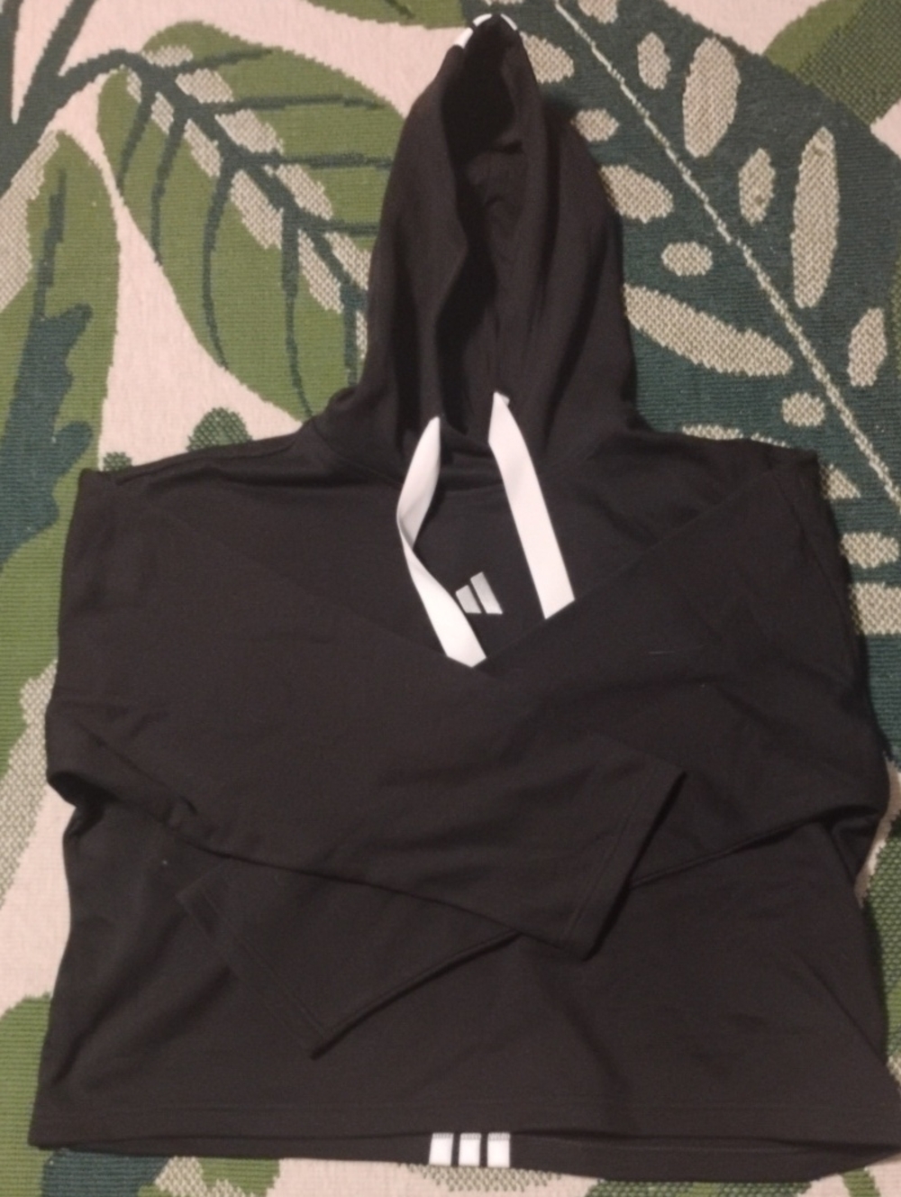 adidas Black Hoodie with White Accents